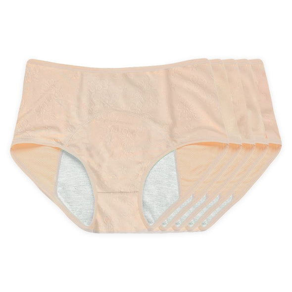 Beige Floral Leakproof Underwear